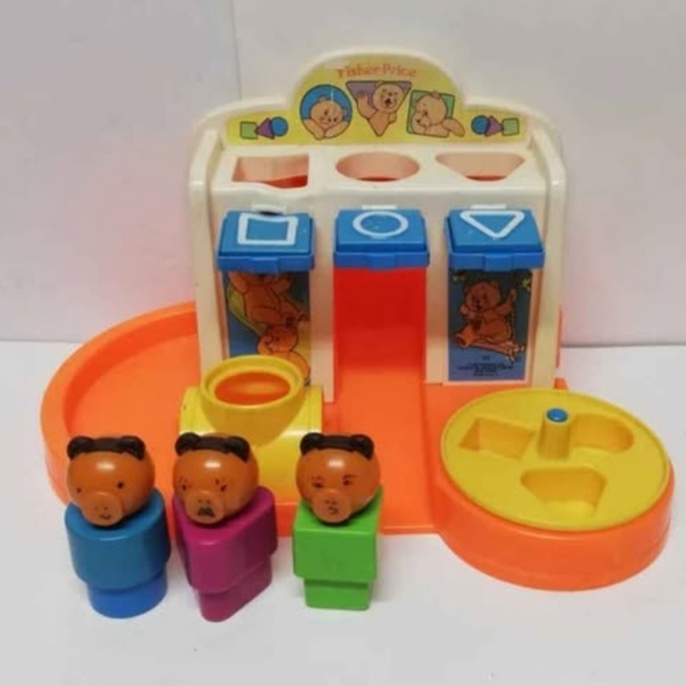 Vintage 1984 Fisher Price 3 Little Bears Playset